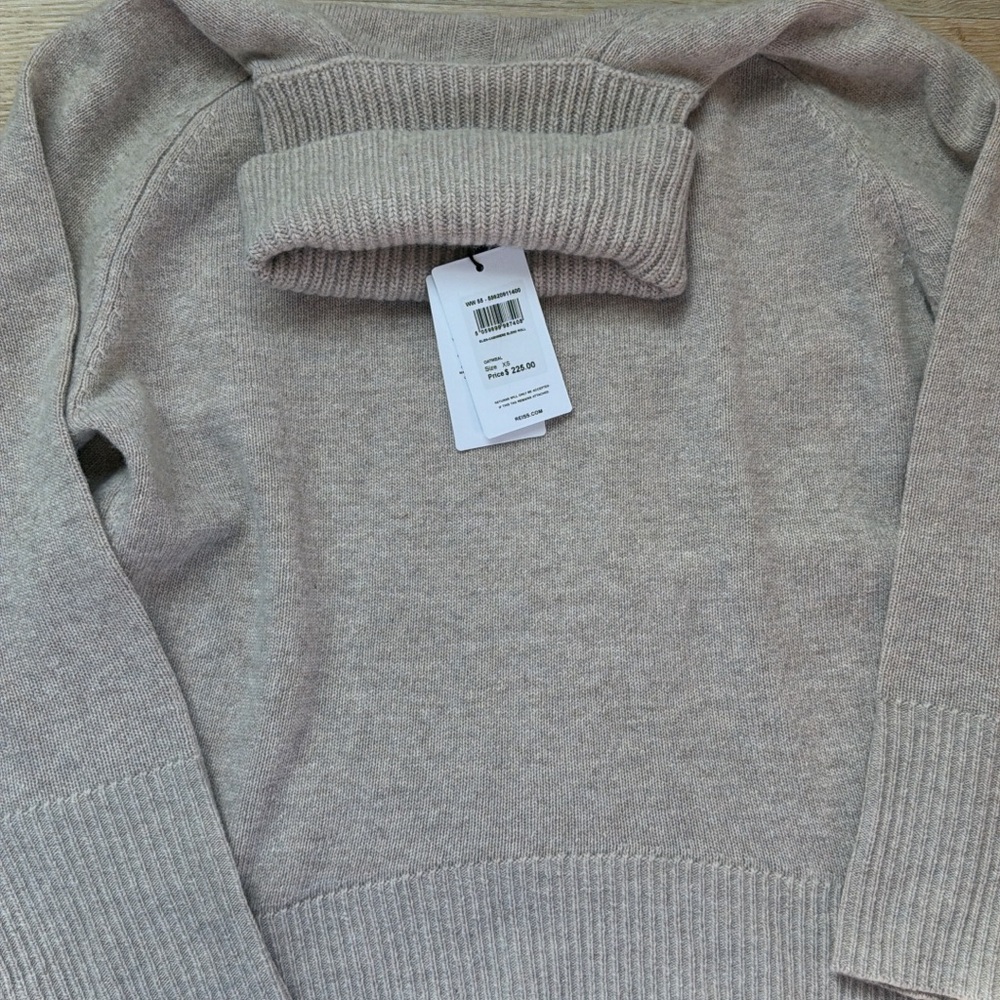 Reiss XS Women's Sweater wool/cashmere color:oatmeal